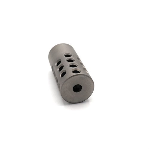 Le frein de bouche Kidd .22 réduit légèrement le recul, s'adapte à tout fusil ou pistolet .22 avec filetage 1/2"-28 et ajoute du poids à l'avant.