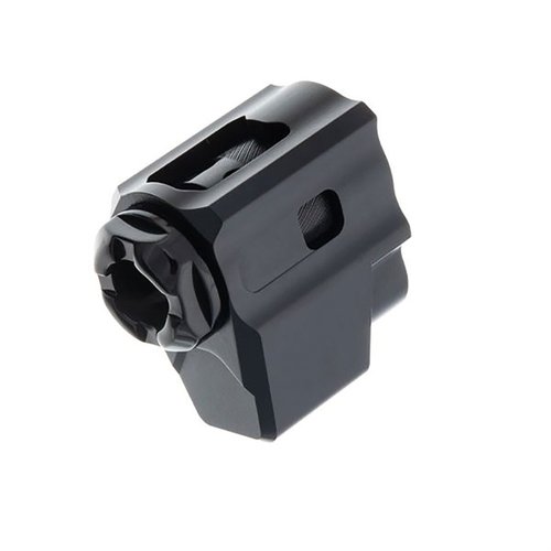Le compensateur T-Comp pour Glock 43/43X/48 réduit le recul et le relèvement du canon, s'installe facilement sans vis de réglage et améliore la visée rapide.
