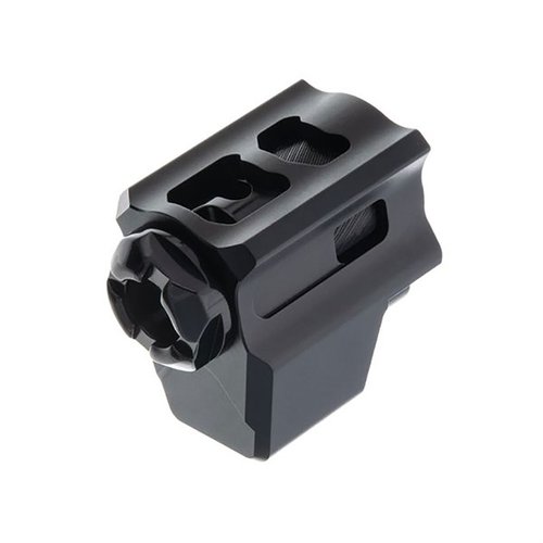 Le T-Comp réduit le recul et la montée de canon, s'installe en quelques secondes sans vis de réglage et convient aux Glock Gen3-Gen5 avec baril ½-28.