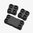 DAKA BINS lot de 3 : un 2x4 et deux 2x2 noirs
