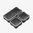 DAKA BINS lot de 3 : un 2x4 et deux 2x2 noirs