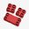 DAKA BINS lot de 3 : un 2X4 et deux 2X2 rouges