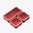 DAKA BINS lot de 3 : un 2X4 et deux 2X2 rouges