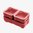 DAKA BINS lot de 3 : un 2X4 et deux 2X2 rouges