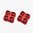 DAKA bacs 2x2 3,6 po x 3,6 po x 1,8 po rouge, lot de 2