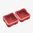 DAKA bacs 2x2 3,6 po x 3,6 po x 1,8 po rouge, lot de 2