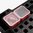 DAKA bacs 2x2 3,6 po x 3,6 po x 1,8 po rouge, lot de 2