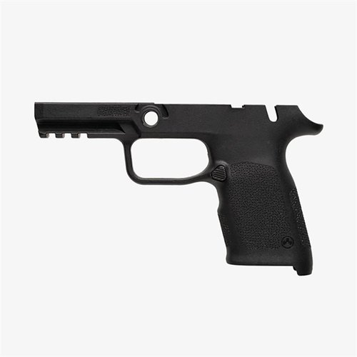Le cadre de poignée EHG SG9 pour SIG P320 Compact offre une ergonomie améliorée, un rail Picatinny, et un système de libération de chargeur réversible.