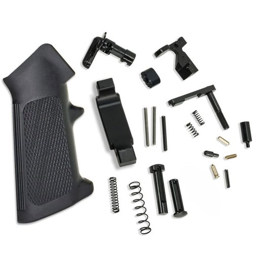 Le kit de pièces inférieures AR-15 de KAK est fait à 100 % aux États-Unis, avec des dimensions mil-spec, idéal pour assembler ton lower receiver.