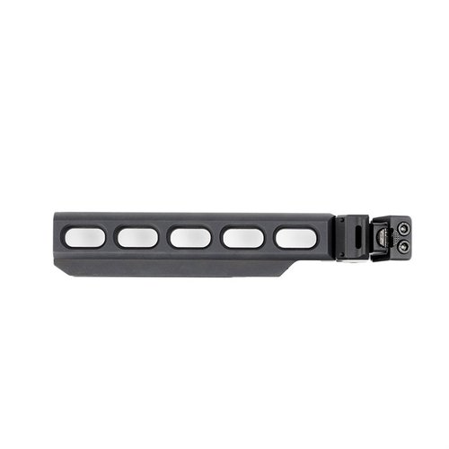 Le B.R.E. est un tube de crosse ajustable à 6 positions, compatible avec les stocks AR-15, léger et avec un mécanisme de pliage pratique.