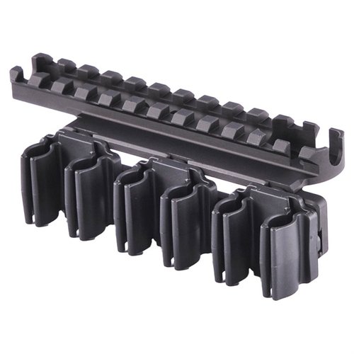 Le OPTIC RAIL SHELL HOLDER pour Smith & Wesson 1854 te permet de monter un optic tout en conservant le look classique, avec rangement pour 6 cartouches.