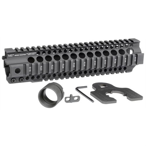 Le handguard AR-15 Combat T-Series est robuste, léger, avec rails Picatinny et sockets QD intégrés, idéal pour un look monolithique et une performance optimale.