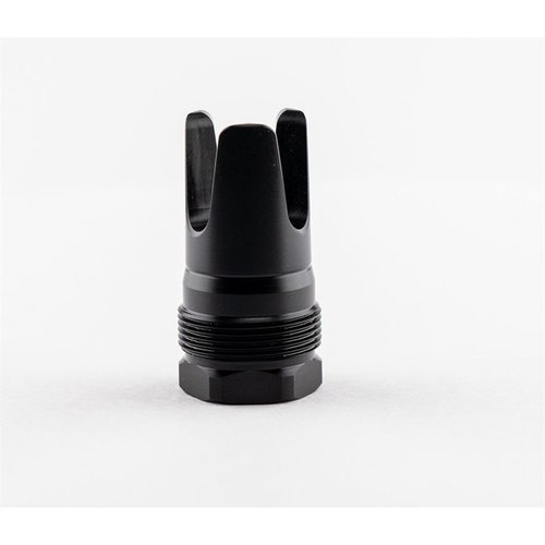 Le FHD Flash Hider 1/2-28 en finition Black Nitride offre une compatibilité avec Atlas et Plan B, un meilleur joint et un montage sécurisé grâce à son design amélioré.