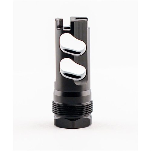 Le DPB Muzzle Brake offre une finition en nitride noir pour un meilleur joint, compatible avec les montages Plan B et adapté aux silencieux Atlas.