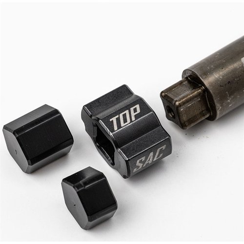 Les têtes de clé d'action modulaires SAC garantissent un ajustement parfait pour un couple optimal et protègent ton action, le tout avec une finition en nitrure noir.