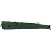 Le Bob Allen Canvas Shotgun Case est résistant à l'eau, avec un intérieur en flanelle matelassée, une sangle en cuir et une poche pour accessoires de 10"x4.5".