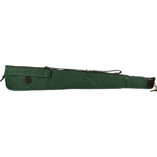 Le Bob Allen Canvas Shotgun Case offre une protection robuste avec son extérieur en canvas résistant, un intérieur en flanelle matelassée et un zip nylon auto-réparant.