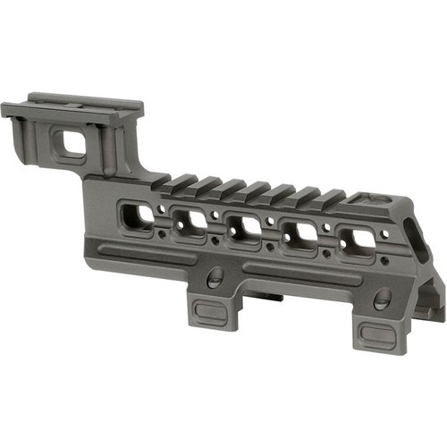 Améliore ton HK MP5/MP5K avec le support Midwest Industries, permettant de monter un red dot et un laser, tout en restant compatible avec les organes de visée.