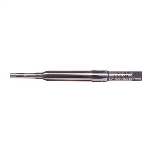 Les reamers Manson Precision, en acier M7, offrent une précision exceptionnelle pour des chambres de tir sur mesure, idéaux pour les cartouches .243 Winchester.
