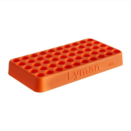 Le Lyman Custom-Fit Loading Block est parfait pour préparer tes cartouches, en tenant 50 douilles en polymère robuste, disponible de .338 à .615 calibre.