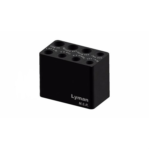Vérifie la qualité de tes munitions avec le Lyman MSR Aluminum Ammo Checker, en aluminium de qualité aéronautique, pour plusieurs calibres et un contrôle rapide.