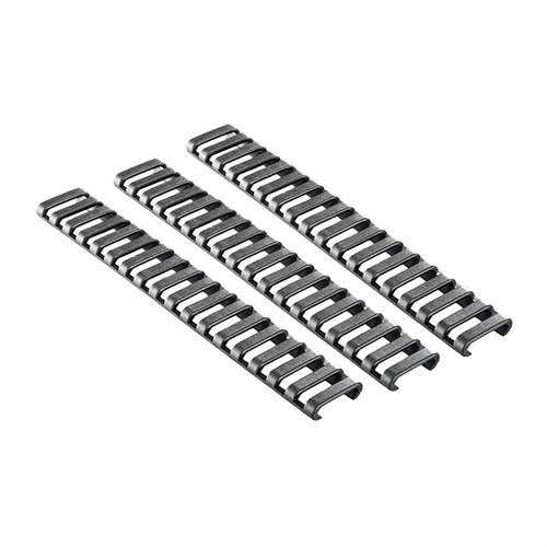 Protège ton rail et tes mains avec les couvercles Ergo Picatinny 18 slots, faciles à couper pour un ajustement personnalisé et offrant une prise antidérapante.