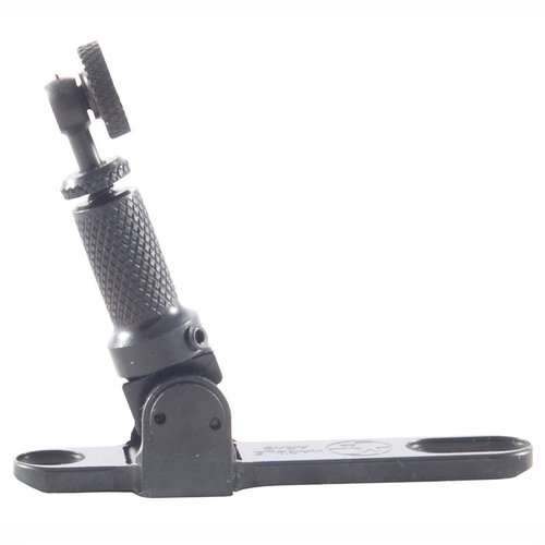 Améliore la précision de tes carabines à pompe et à levier avec ce rear sight en acier, réglable et pliable, pour une acquisition rapide de la cible.