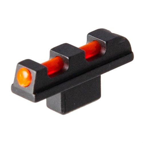 Améliore ta visée avec les COBRA/PYTHON Fiber Optic Front Sights de Marble Arms, disponibles en orange ou vert pour une visibilité optimale et un tir précis.