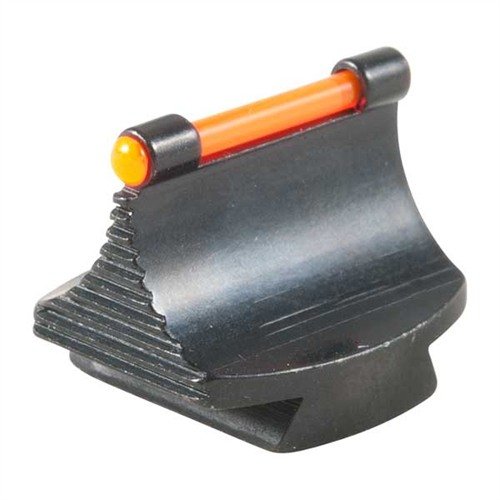 Découvre la visée avant RIFLE FIBER OPTIC GLOW de MARBLE ARMS, en acier poli, avec un guide optique orange, précise et élégante pour ta carabine.
