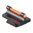 .343" guidon avant 34-MR acier, fibre optique lumineuse orange