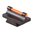 .343" guidon avant 34-MR acier, fibre optique lumineuse orange