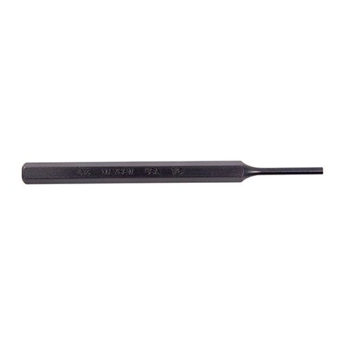 Les SINGLE PIN PUNCHES de MAYHEW STEEL sont en acier outil, avec un corps strié, offrant une excellente durabilité et un usage facile dans les trous profonds.