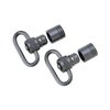 Le UNCLE MIKE'S QUICK DETACH 100 Sling Swivel s'attache rapidement avec un bouton, offrant une fixation sécurisée et un design universel pour presque toutes les carabines à verrou.