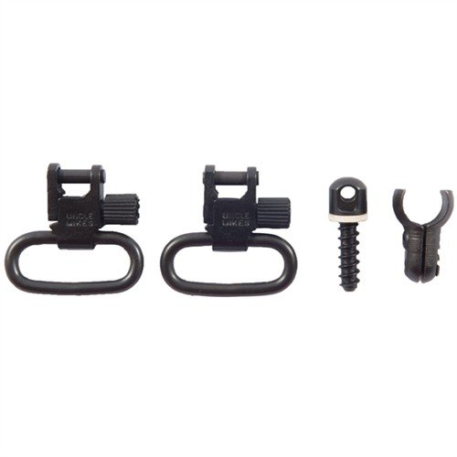 Les QUICK DETACH SWIVELS d'UNCLE MIKES offrent un verrouillage positif et un montage rapide sur ton arme, parfait pour les carabines Marlin et de nombreux fusils.
