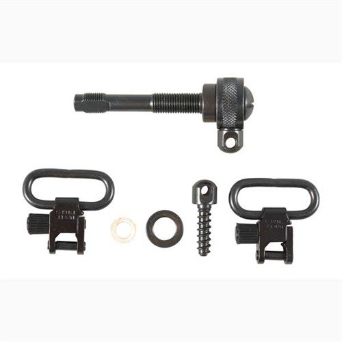 Les QUICK DETACH SWIVELS d'UNCLE MIKES offrent un verrouillage positif, s'adaptent à diverses armes et incluent des Super Swivels de 1" pour une utilisation rapide.
