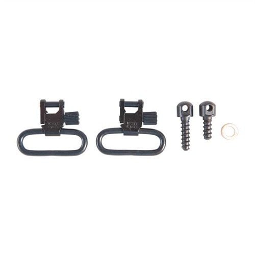 Le 115 RGS SWIVEL SET d'UNCLE MIKES est parfait pour un montage rapide, avec des boucles de 1" et 1-1/4", et s'adapte à de nombreuses carabines.