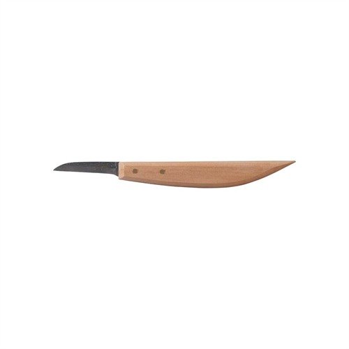 Le HAND CARVING KNIFE de R. MURPHY COMPANY est un couteau de 1-3/8" avec une lame droite et un manche en bois ergonomique pour une coupe précise.