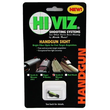 Améliore ta visée avec le S&W REVOLVER FIBER OPTIC FRONT SIGHT en vert de HIVIZ : une clarté exceptionnelle et une précision accrue pour tes tirs.