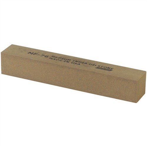 La pierre India MF-76 de Norton, 6"x1", offre une finition lisse et un retrait rapide du métal, idéale pour affiner le tir et nettoyer les bavures.