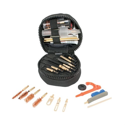 Le Deluxe LE Cleaning System d'OTIS est un kit compact qui nettoie tous tes pistolets, avec des outils de qualité, un câble Memory Flex et des brosses en laiton.