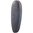 Face moyenne en cuir noir 0,8"