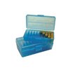 Les boîtes à munitions FLIP TOP P-100 de MTM Case-Gard sont idéales pour le tir, avec une surface résistante, empilables et un système de verrouillage garanti 25 ans.
