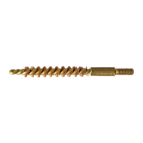 La brosse en bronze de 17 calibres de Sinclair est conçue plus grande que le diamètre du canon pour un nettoyage optimal et dispose d'une boucle fermée.