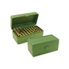La boîte à munitions MTM CASE-GARD est faite en polypropylène indestructible, avec un verrouillage Snap-Lock et une charnière garantie 25 ans, idéale pour le tir.