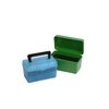 La HANDLE CARRY RIFLE AMMO BOX de MTM CASE-GARD protège tes munitions avec un design empilable, un verrou Snap-Lok et un système de protection des pointes.