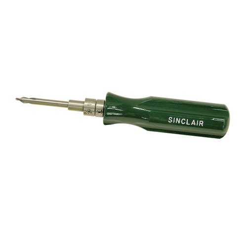 Le Sinclair Piloted Flash Hole Deburring Tool permet des coupes nettes pour les calibres 22 à 45, avec une poignée confortable et des pilotes en acier inoxydable.
