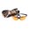 Lunettes de tir PYRAMEX verres ambre/bleu/bronze/transparents/orange, monture noire