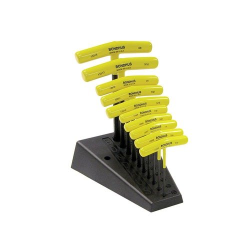 Le set T-HANDLE HEX de Bondhus est parfait pour une utilisation fréquente, avec des poignées confortables et un support pratique pour un accès facile.