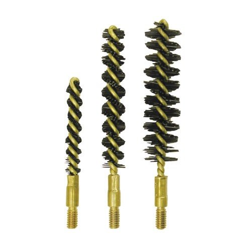 Découvre le pack de 12 brosses en nylon pour pistolet, idéales pour nettoyer les canons de 10MM/40/41 Caliber, avec un filetage 8-32M.
