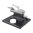 Recoupe-douille avec support, aileron et plateau, acier inoxydable